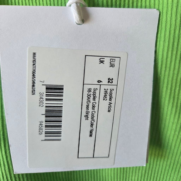 Women's & Other Stories Green Ribbed Tank Top Size xs/xxs - Picture 3 of 7